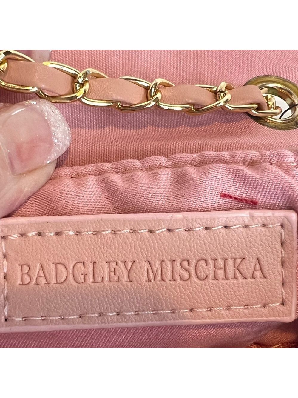 BADGLEY MISCHKA BLUSH FAUX LEATHER MINI BAG - Picture 6 of 8